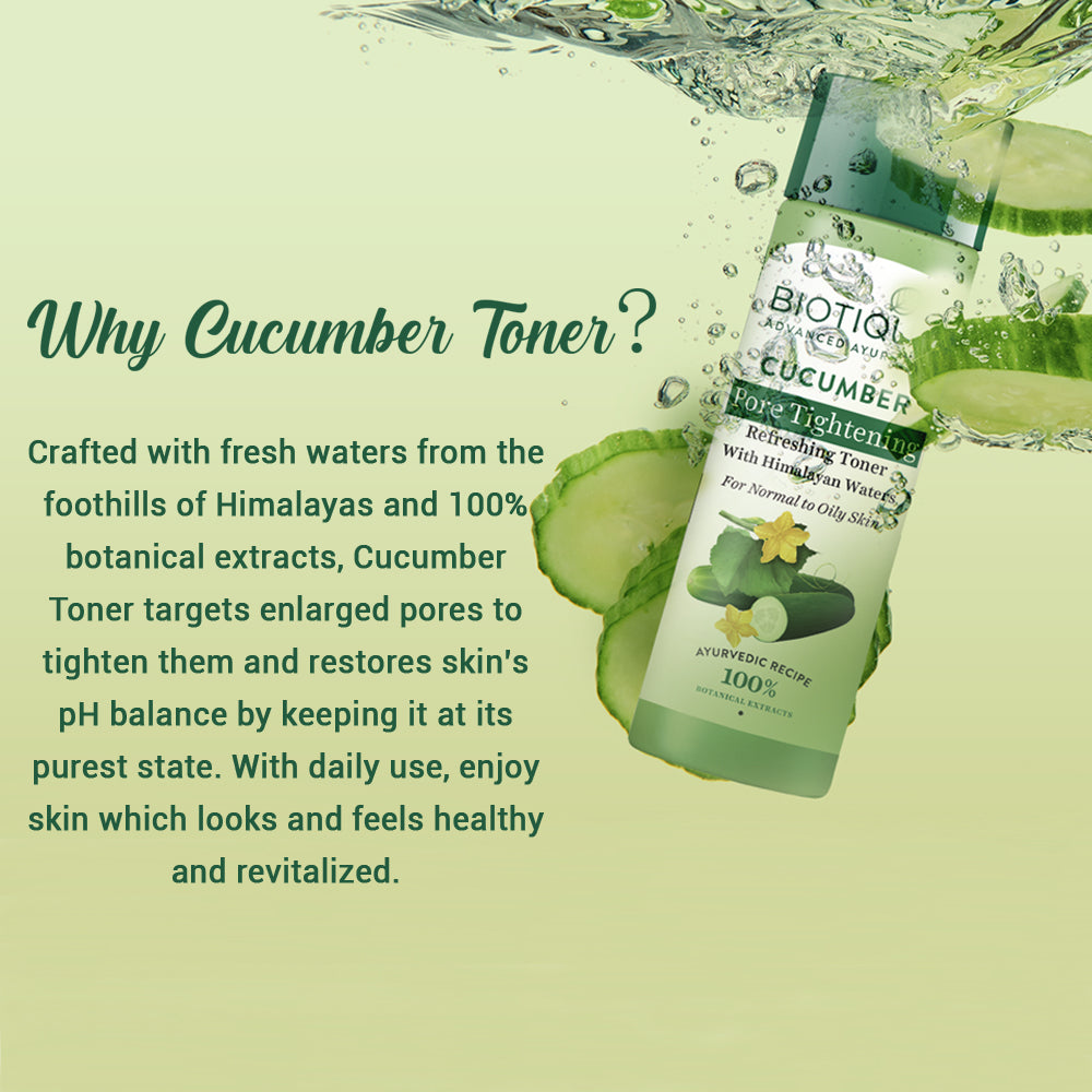 Biotique Bio Cucumber Pore Tightening Toner With Himalayan Waters (120ml)