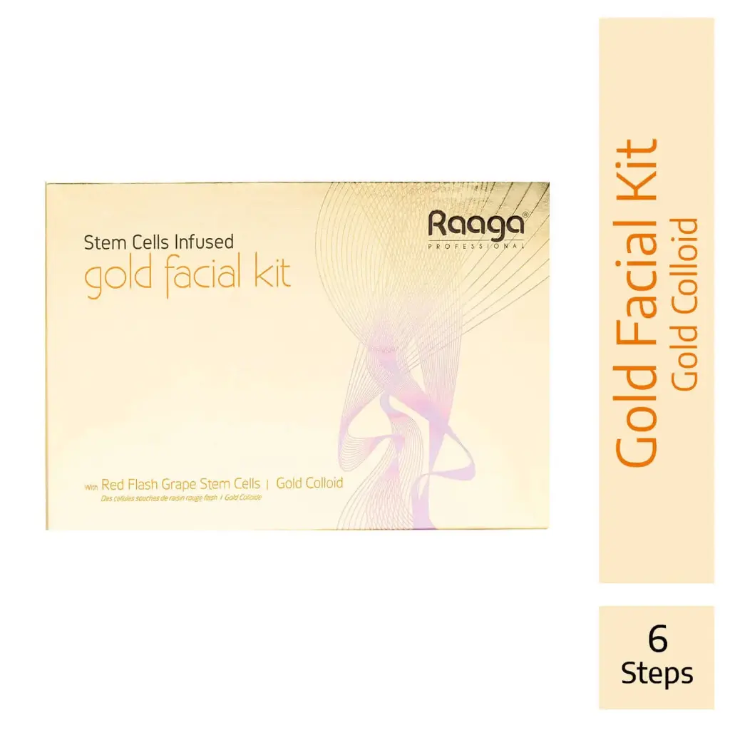 Raga Stem Cell Gold Facial Kit with Gold Colloids & Red Flash Grape Stem Cell | 61 g