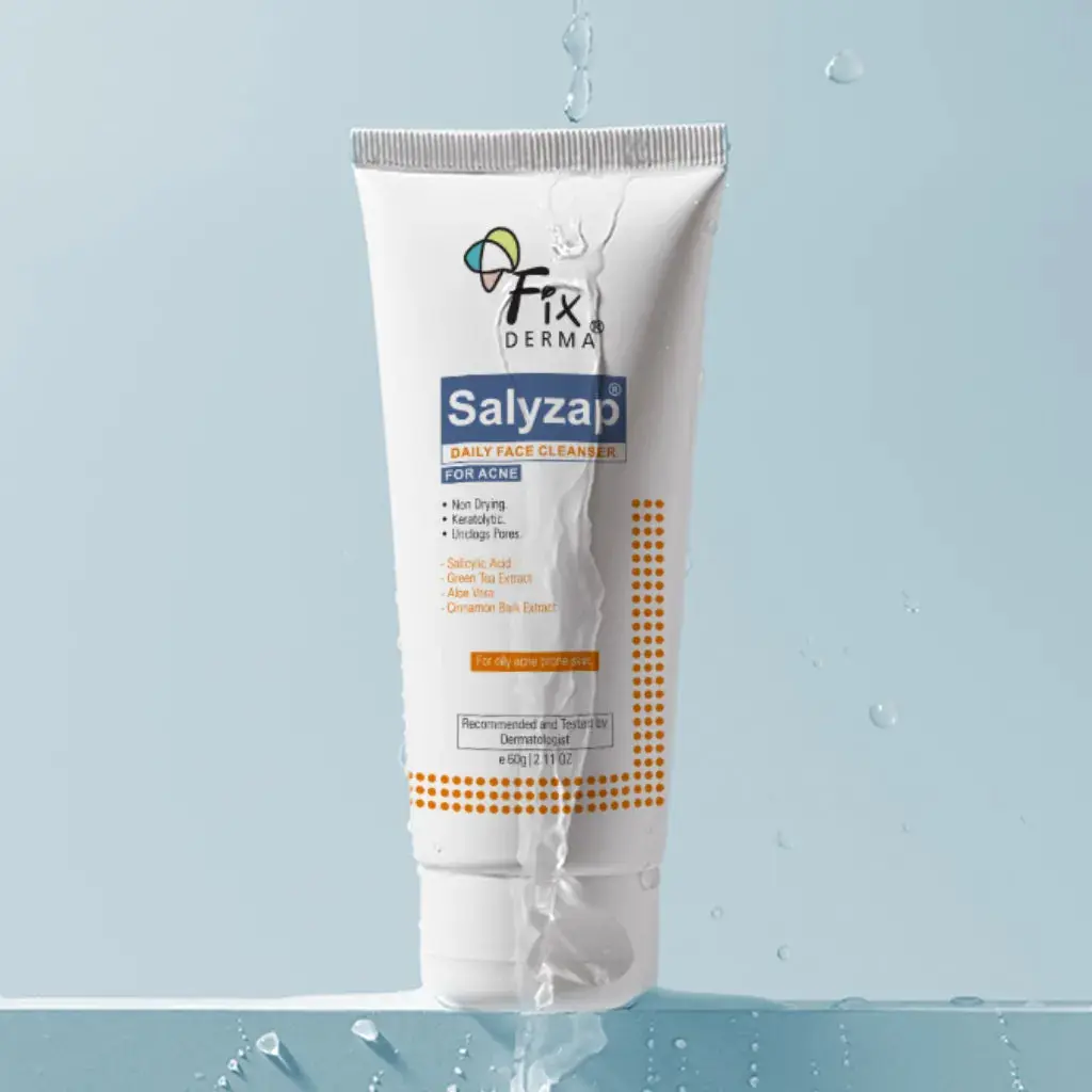 FixDerma Salyzap Daily Face Cleanser | Non-Drying Cleansing Formula for Clear, Acne-Free Skin 60g