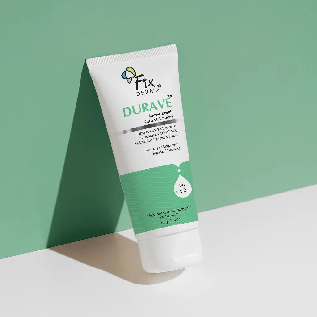 FixDerma Durave Barrier Repair Face Moisturizer | Repairs & Strengthens Skin's Barrier From Within 50g