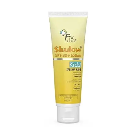 FixDerma Shadow Kids SPF 30+ Lotion | A Hypoallergenic Sunscreen for delicate skin of kids 75g