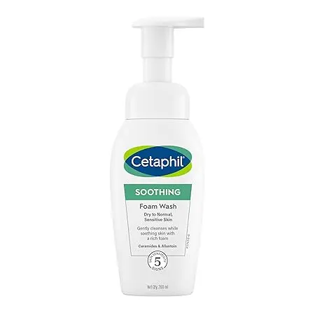Cetaphil Soothing Foam Wash for Dry to Normal Skin with Ceramides 200ml
