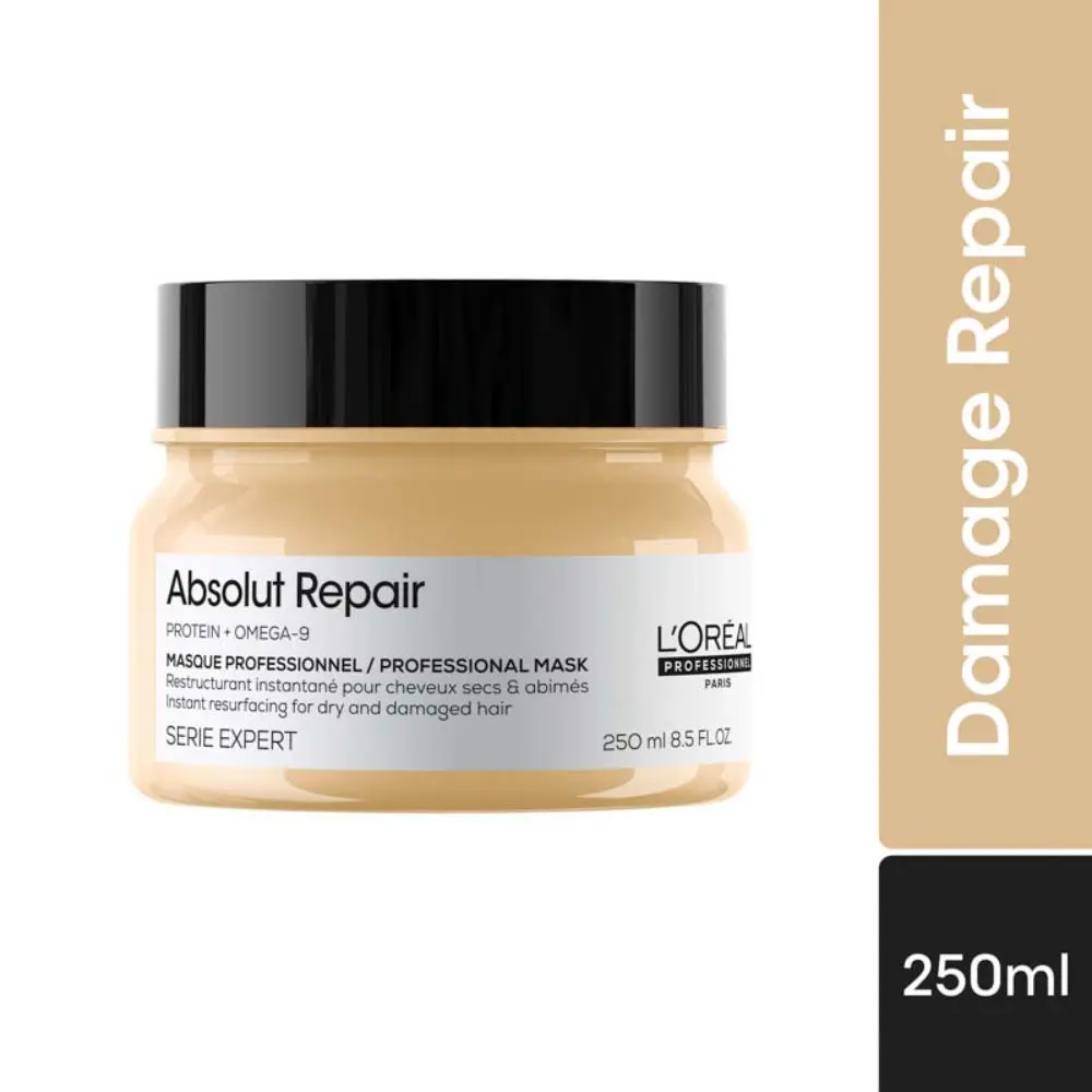 L'Oreal Professionnel Serie Expert Absolut Repair Hair Mask with Protein and Gold Quinoa (250gm)