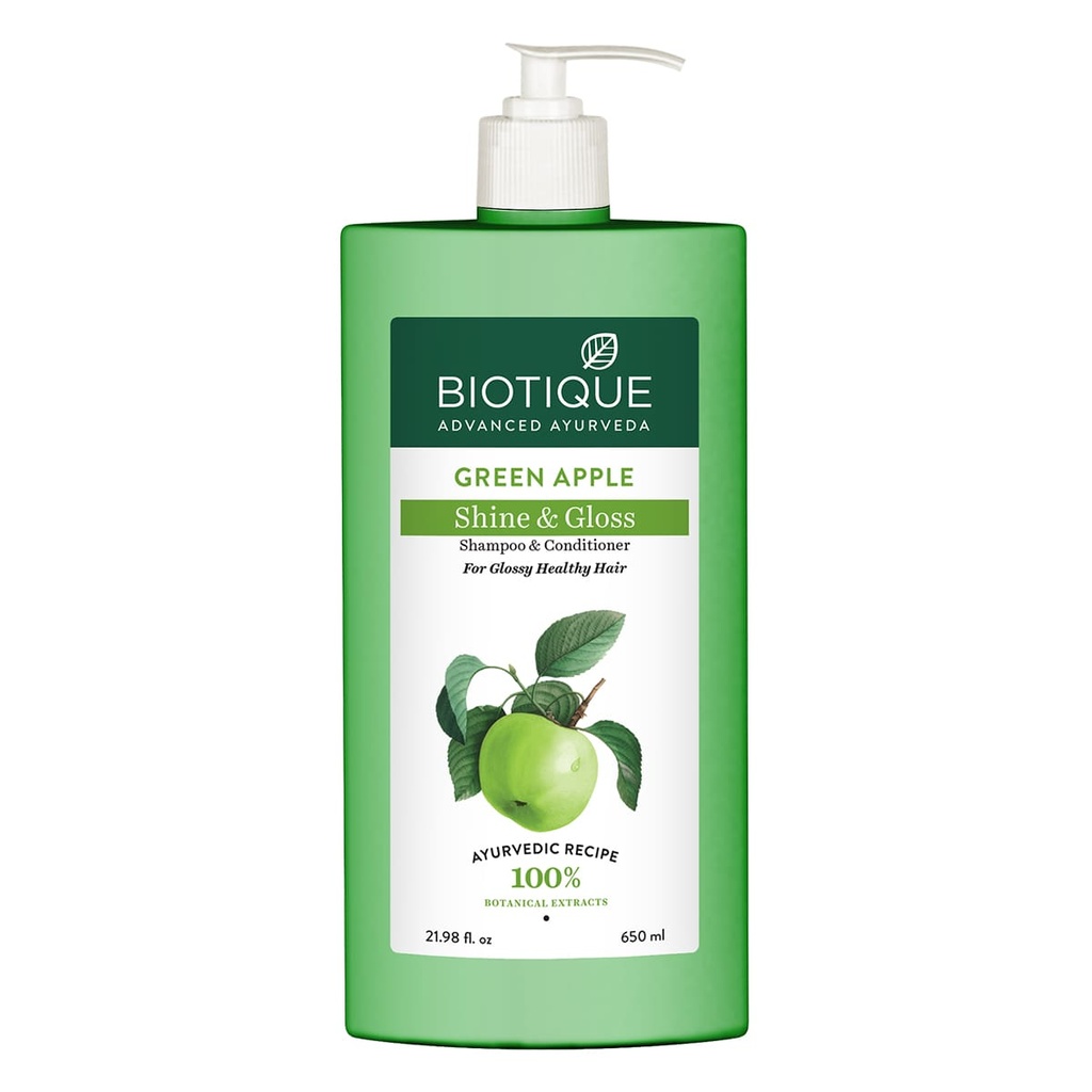 Biotique Bio Green Apple Fresh Daily Purifying Shampoo & Conditioner (650ml)