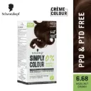 Schwarzkopf Simply Colour Permanent Hair Colour For 100% Grey Coverage - 6.68 Hazelnut Brown