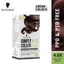 Schwarzkopf Simply Colour Permanent Hair Colour For 100% Grey Coverage - 4.68 Chestnut Brown