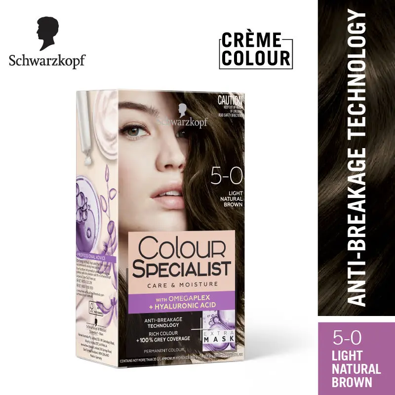 Schwarzkopf Colour Specialist Permanent Hair Colour -  5-0 Light Natural Brown