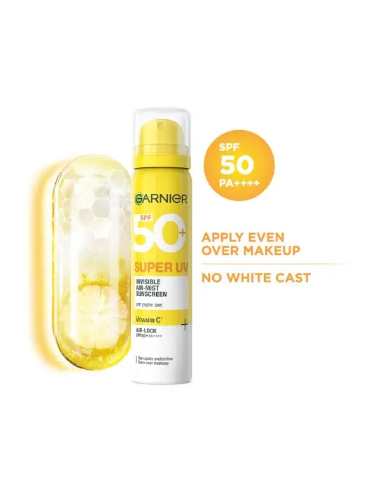 Garnier Super UV Invisible Air-mist Sunscreen, 75ml