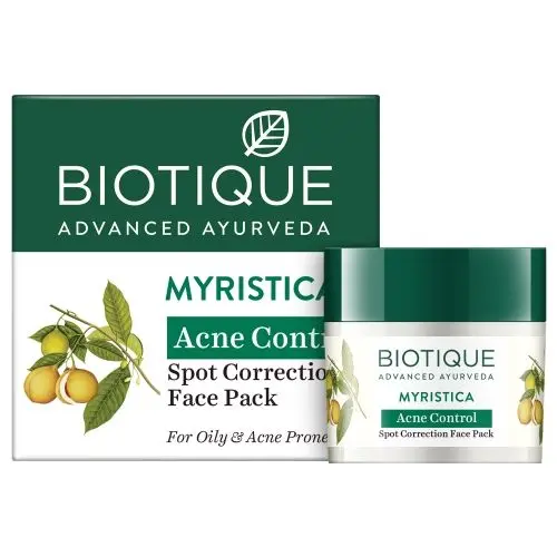 Biotique Bio Myristica Spot Correcting Anti-Acne Face Pack (20gm)