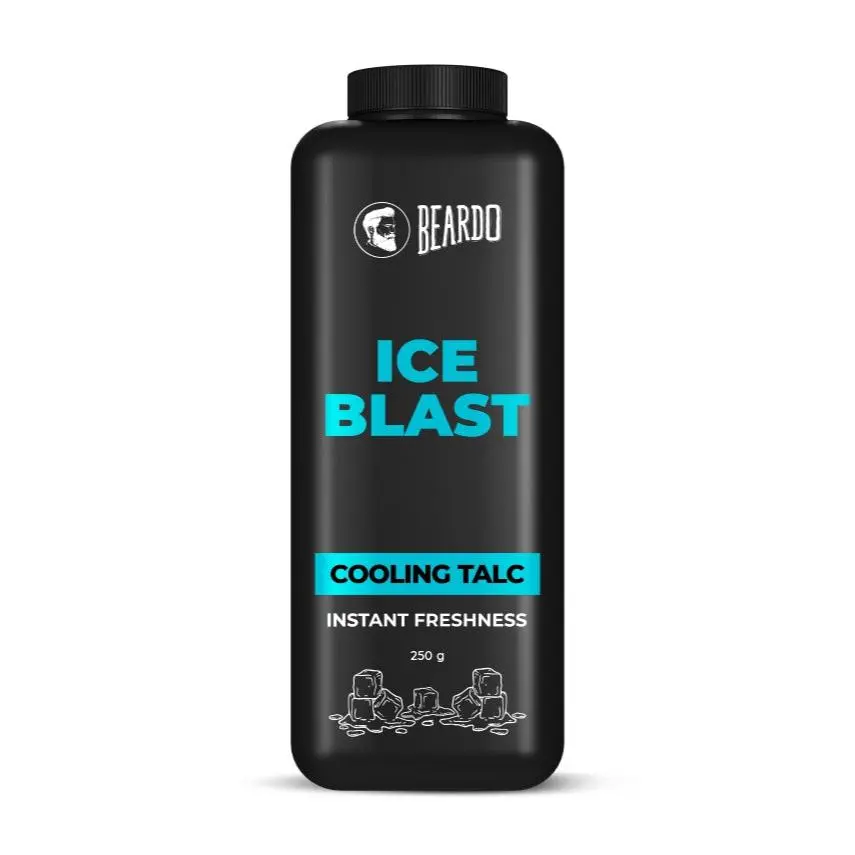 Beardo Ice Blast Cooling Talc Menthol talcum powder for men INSTANT ICY cool freshness, 250gm