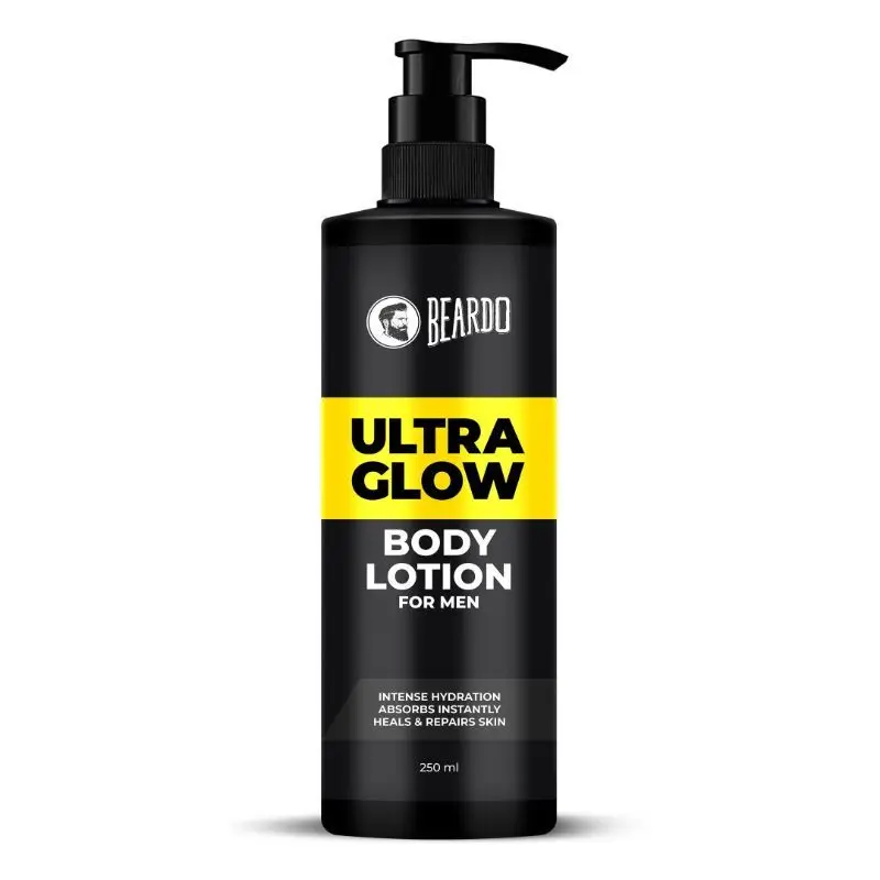 Beardo Ultraglow Body Lotion for Men, Intense Hydration Absorbs Instantly Repairs Skin, 250ml