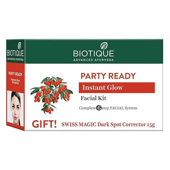 Biotique Party Ready Instant Glow Facial Kit (65gm) - Party Glow Facial Kit