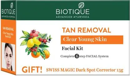 Biotique Tan Removal Clear young Skin Facial Kit (65gm)
