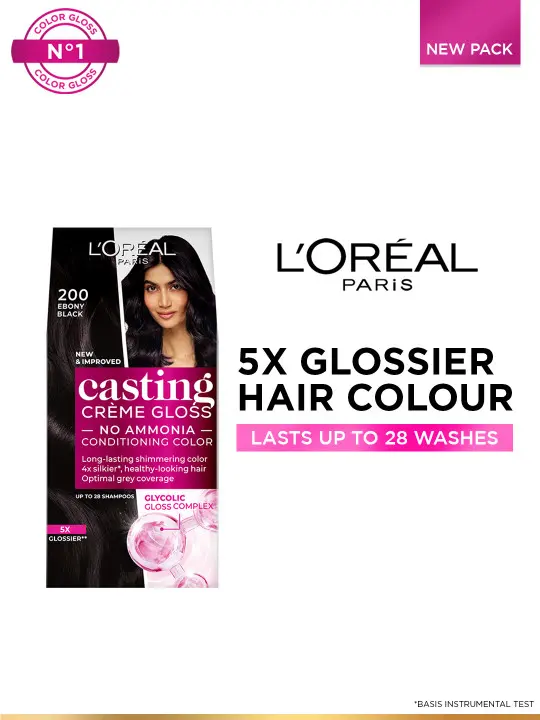L'Oreal Paris Casting Creme Gloss Hair Color - 200 Ebony Black