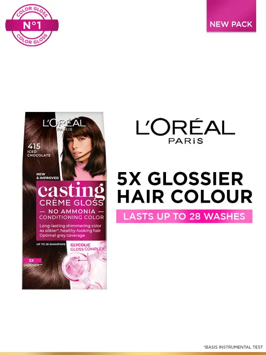 L'Oreal Paris Casting Creme Gloss Hair Color - 415 Iced Chocolate