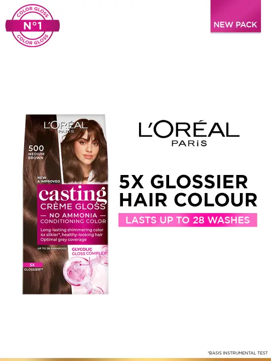 L'Oreal Paris Casting Creme Gloss Hair Color - Medium Brown 500