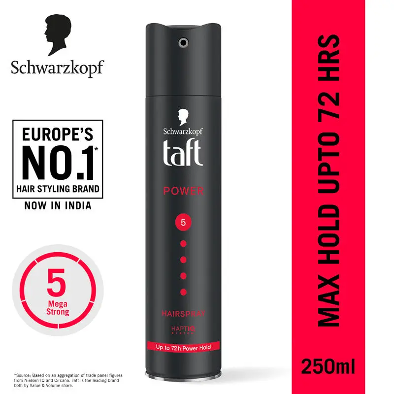 TAFT Schwarzkopf Power Hair Spray  For Strengthening Hair Hold 5