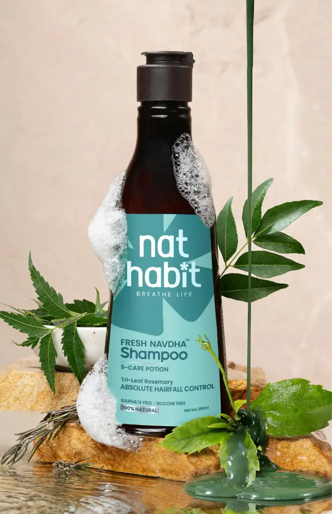 Nathabit Anti-HairFall Tri-Leaf Rosemary Navdha Shampoo 250ml
