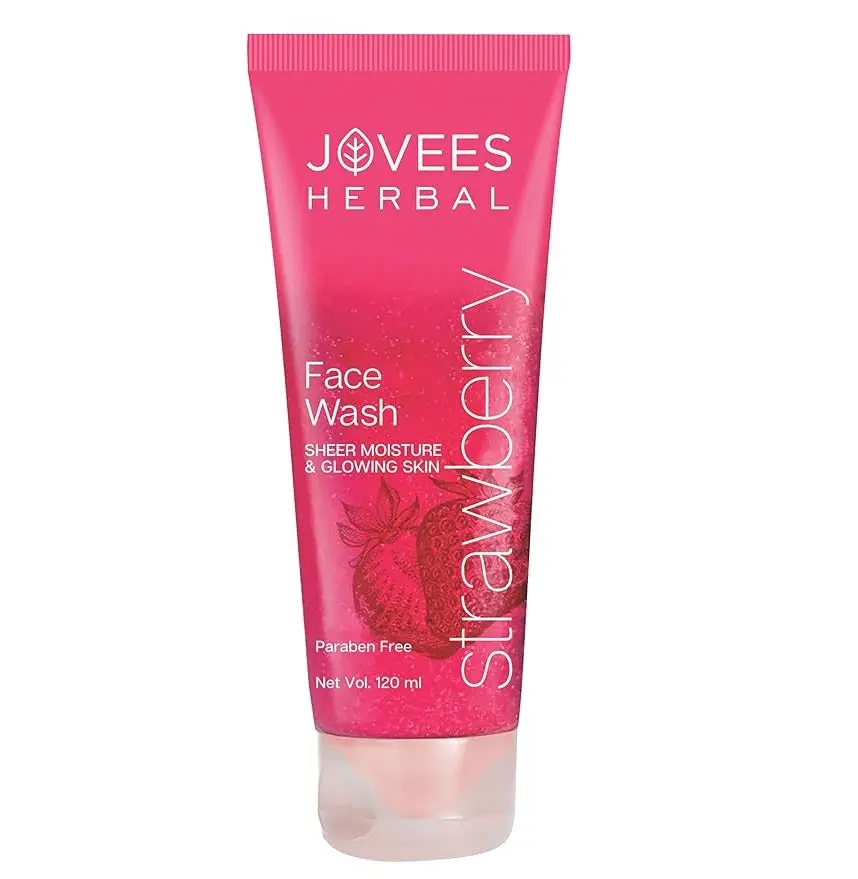 Jovees Strawberry Face Wash | Normal to Dry Skin | Hydrating 120ml