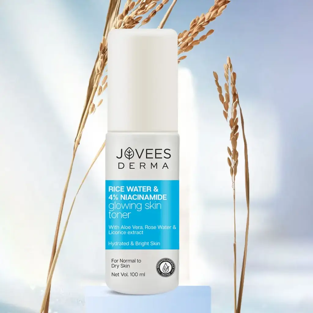 Jovees Derma Rice Water & 4% Niacinamide Glowing Skin Toner (100ml)