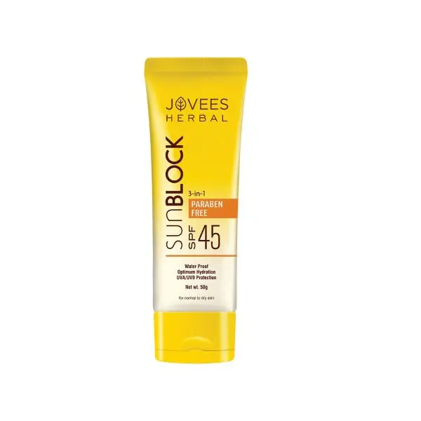Jovees Sun Block SPF 45 | UVA/UVB Protection | Sunscreen For Men & Women 100g