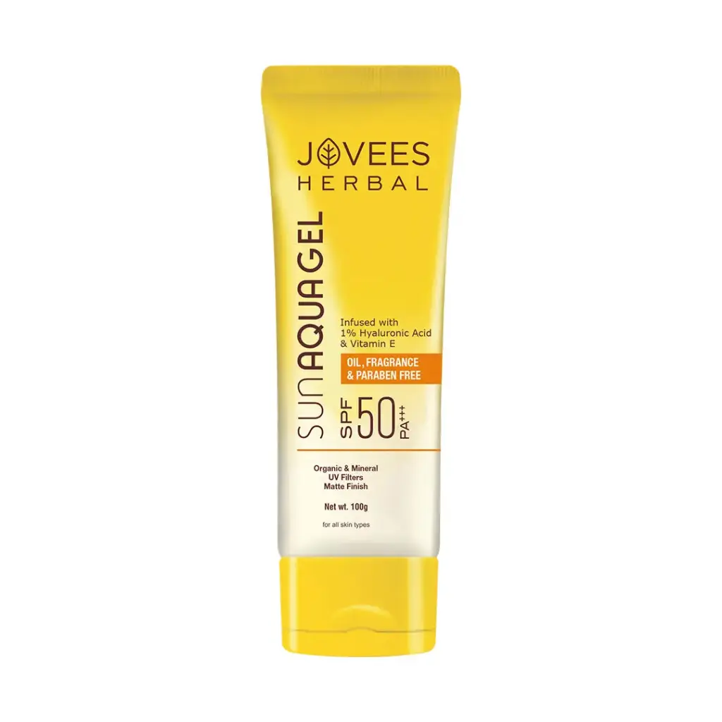 Jovees Sun Aqua Gel SPF 50 PA+++ | Perfect for Oily & Combination Skin | Sunscreen For Men & Women 100g