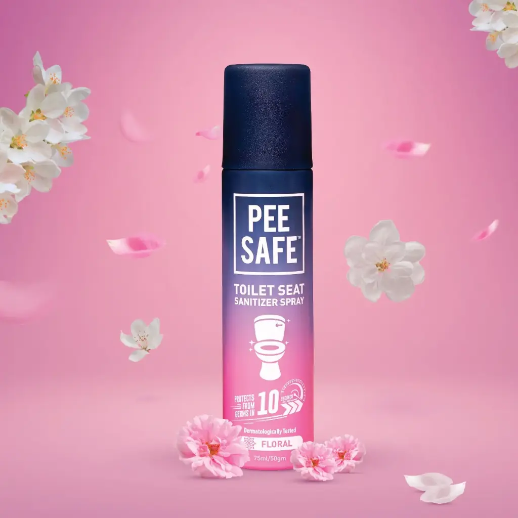 Peesafe Toilet Seat Sanitizer Spray (Floral) - 75 ML