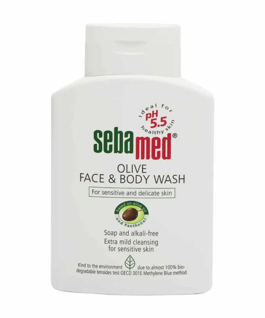 Sebamed Olive Face & Body Wash, pH 5.5, For sensitive & dry skin, With Olive Oil 200ml