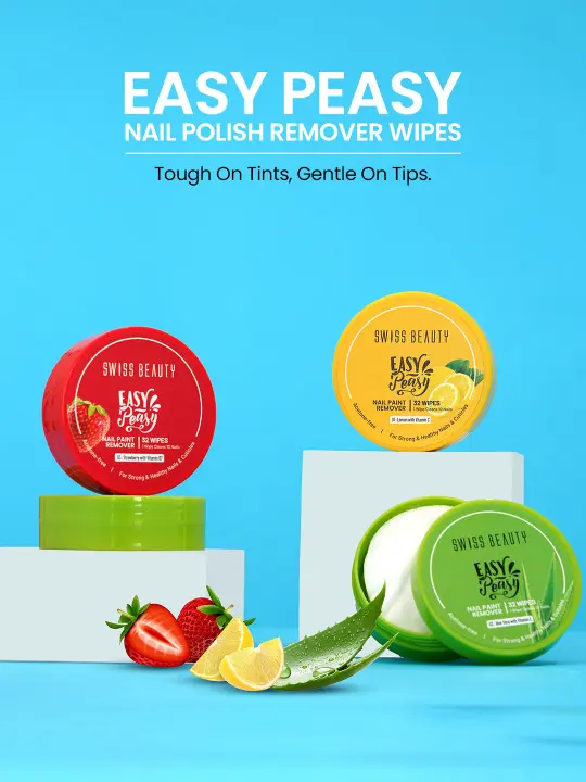  SWISS BEAUTY Easy-Peasy Nail Polish Remover Wipes 