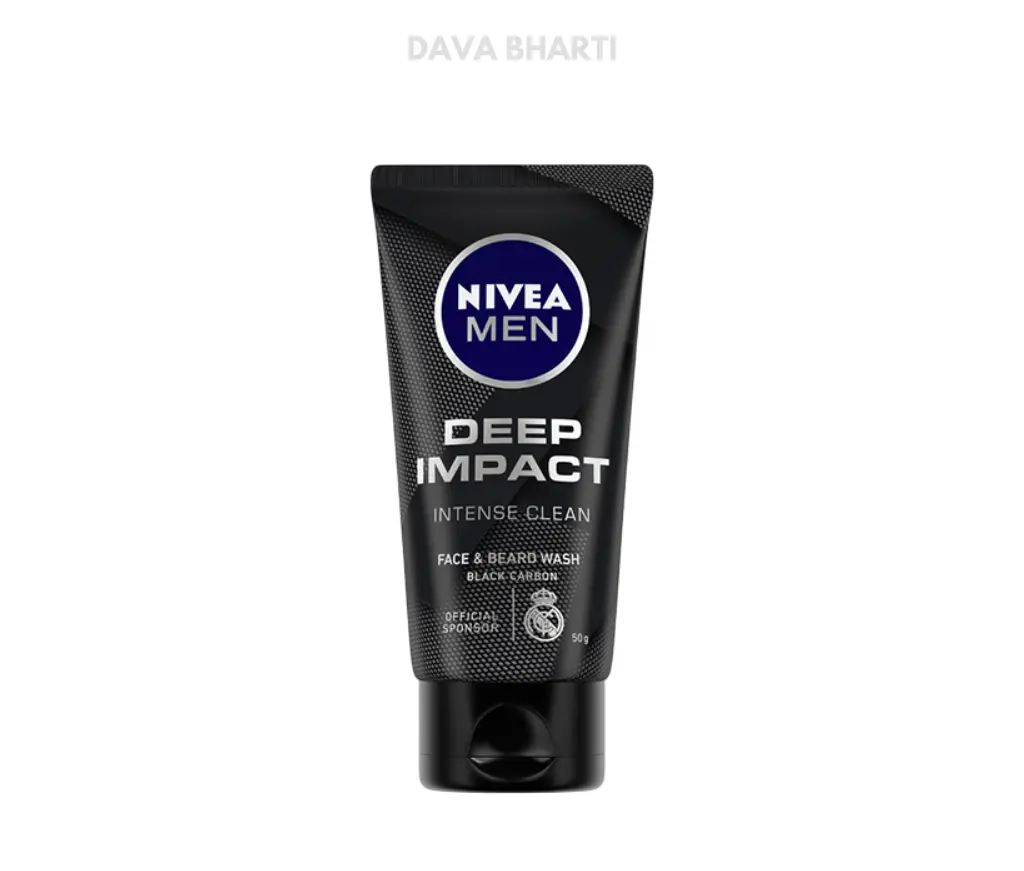 NIVEA MEN Deep Impact Intense Clean Face & Beard Wash (50gm)