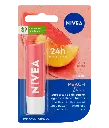 NIVEA Lip Balm, Peach Shine, 24h Moisture with Natural Oils, Coral Pink Shine & Peach Aroma (4.8gm)