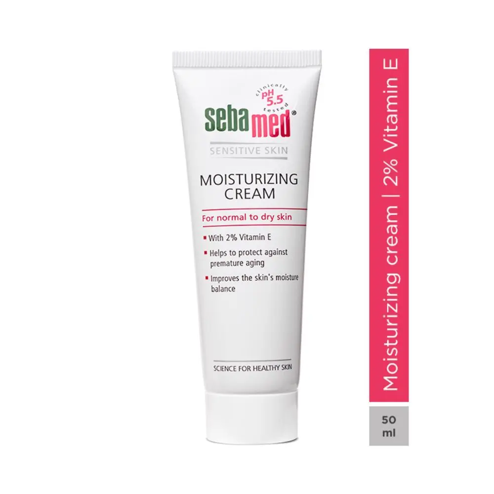 Sebamed Moisturizing Cream, PH 5.5, Normal To Dry Skin, With 2% Vitamin E, Prevents Premature Aging (50ml)