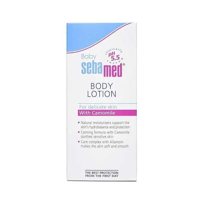 Sebamed Baby Body Lotion, PH 5.5, Camomile & Allantoin, Dermatalogically Tested, Sensitive Skin (100ml)