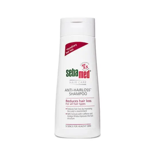 Sebamed Anti- Hairloss Shampoo, PH 5.5, Reduces Hairloss, Caffeine & Gingko Biloba, All Hair Types (200ml)