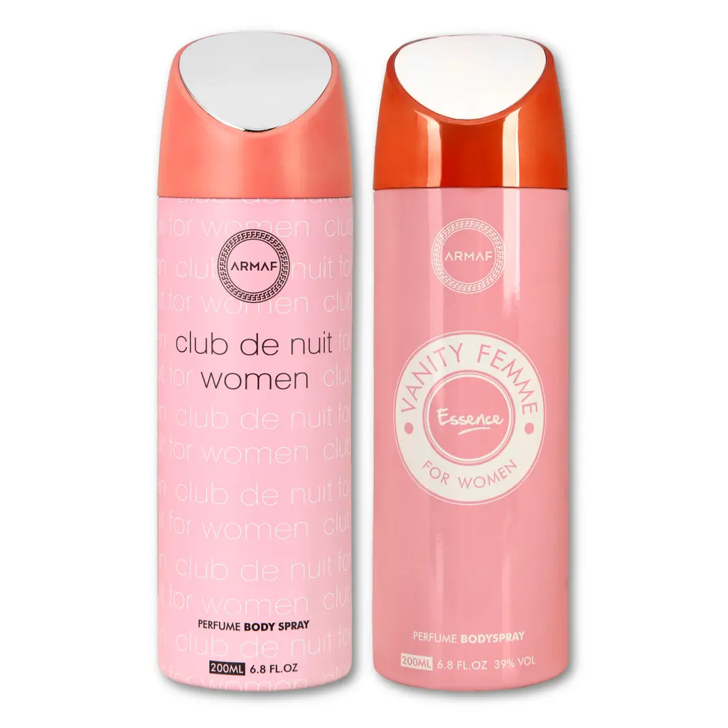 Armaf Club De Nuit Women & Vanity Femme Essence Deodorant for Women - 200ML Each (Pack of 2)