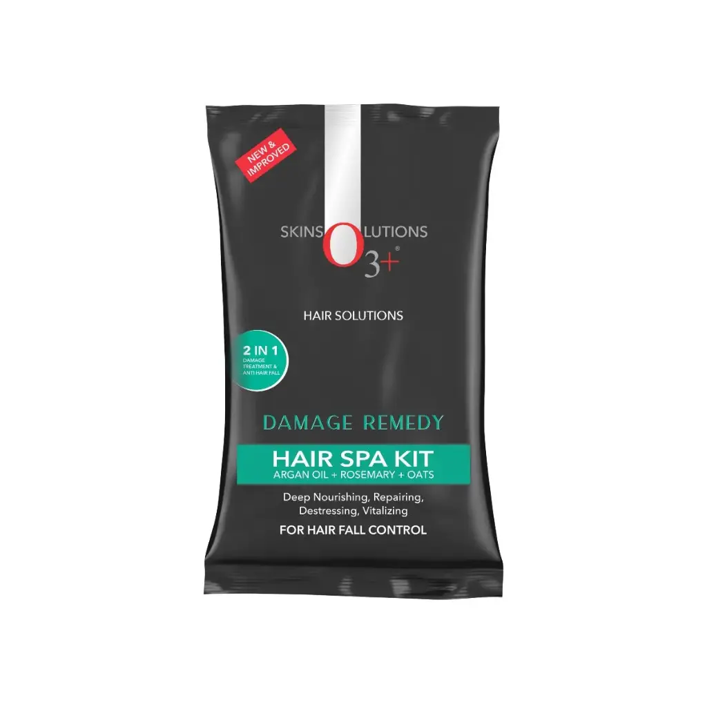 O3+ Hair Spa Kit Infused with Argan Oil, Rosemary & Oats for Fall Control, Deep Nourishing & Repairing (60g)