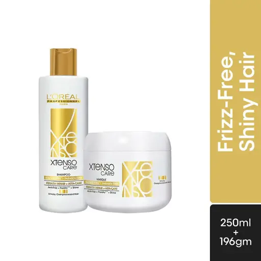L'Oreal Professionnel Xtenso Care Combo - Sulfate free Shampoo + Hair Mask (250ml + 196ml)