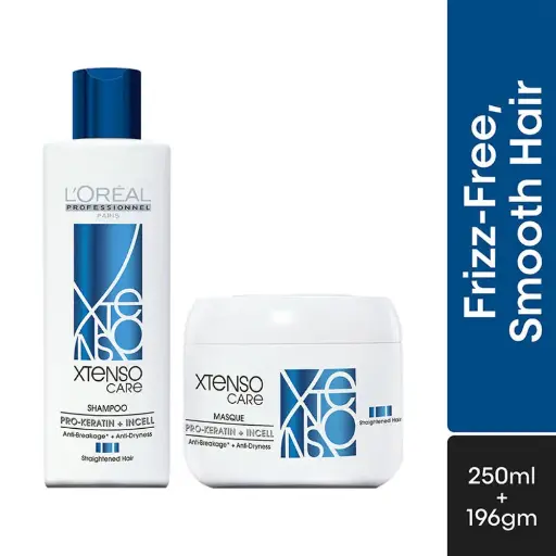 L'Oreal Professionnel Xtenso Care Pro-Keratin Shampoo & Masque (250ml + 196gm)