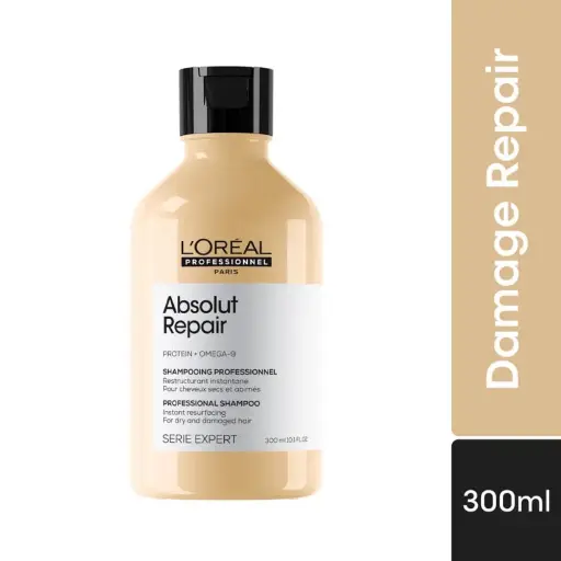 L'Oréal Professionnel Absolut Repair Shampoo for Dry & Damaged Hair - 300ml | Professional shampoo for Strengthening and Repairing Hair