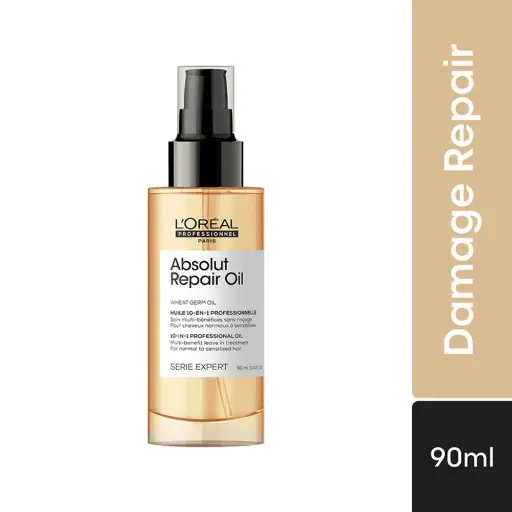 L'Oreal Professionnel Absolut Repair Oil 10-In-1 Multi-benefit Leave In Hair Serum, Serie Expert (90ml)