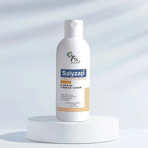 FixDerma Salyzap Body Wash | Soap-Free Wash to Combat Stubborn Body Acne 100ML