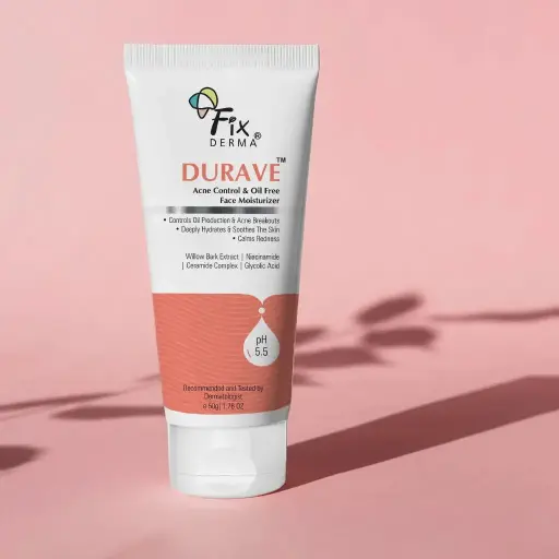 FixDerma Durave Acne Control & Oil Free Face Moisturizer | Non-Greasy Hydration for Acne-Prone Skin 50g