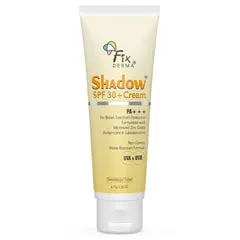 FixDerma Shadow Sunscreen SPF 30+ Cream | SPF 30+ Water-Resistant Protecting Formula for Dry Skin 75g