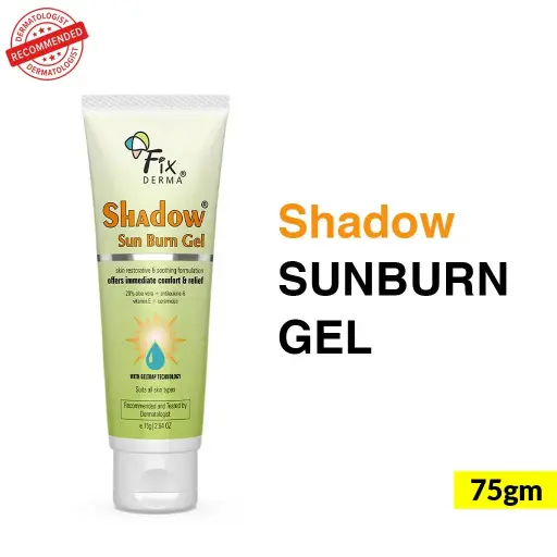 FixDerma Shadow Sun Burn Gel | With gel trap technology for immediate comfort 75g