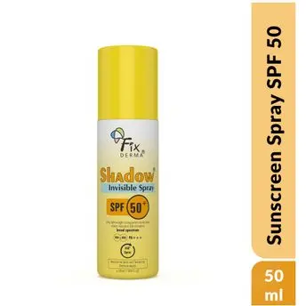 FixDerma Shadow Invisible Spray SPF 50+ | 360° transparent coverage against harmful UV rays 50ml