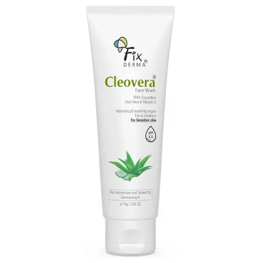 FixDerma Cleovera & Cucumber Face Wash | Refreshed, Brighter Skin With Every Wash 75g
