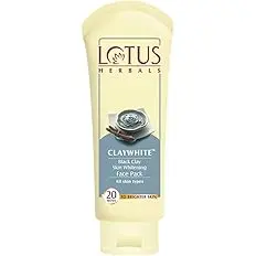 Lotus Claywhite Black Clay Skin Brightening Face Pack 120g