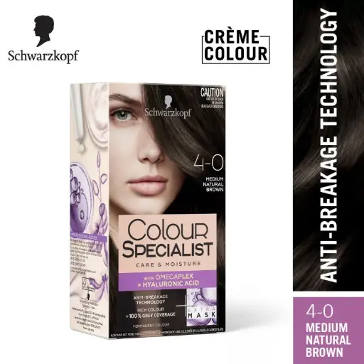 Schwarzkopf Colour Specialist Permanent Hair Colour - 4-0 Medium Natural Brown