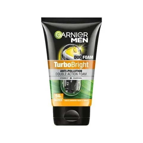 Garnier Men Turbo Bright Anti-Pollution Double Action Face Wash 100g