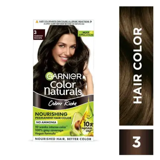 Garnier Color Naturals Shade 3 Darkest Brown 70ml+60g